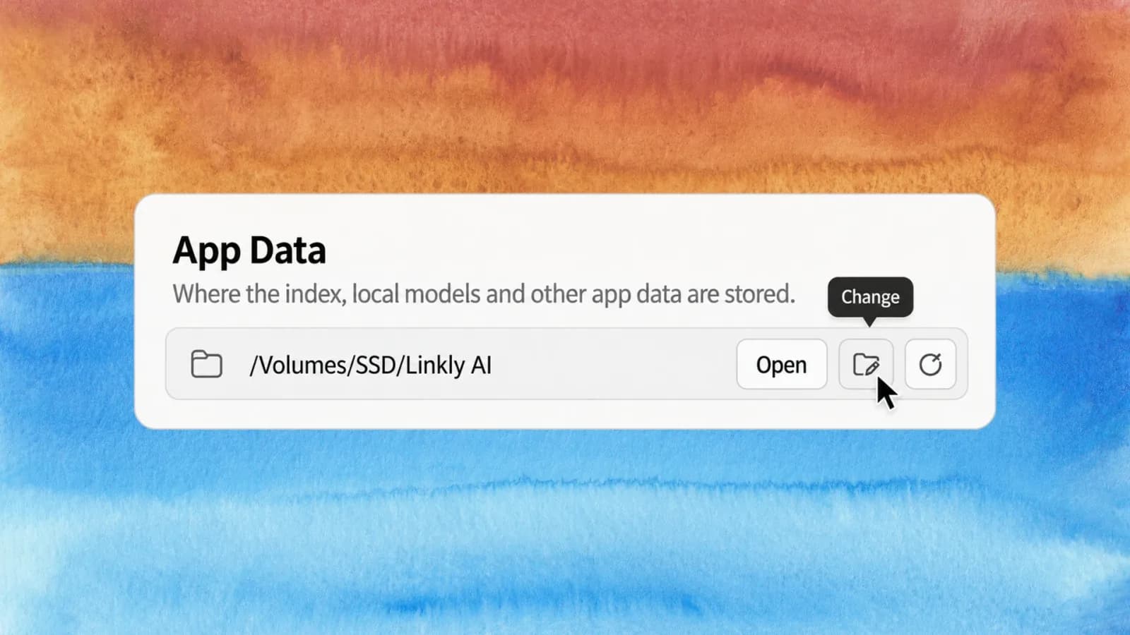 You can now change where app data is stored