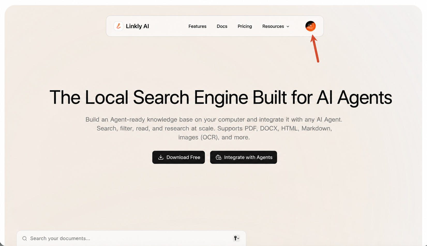 Linkly AI website