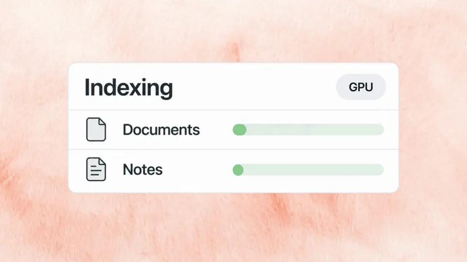 Indexing uses your graphics card, and old Word files are searchable