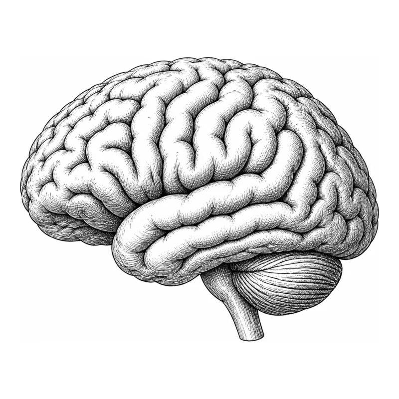 手绘大脑插画